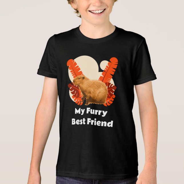 Capybara My Furry Best Friend Tri-Blend Shirt (Vorderseite)