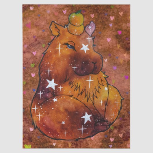 Capybara named Dream Seidenpapier (Vorderseite)
