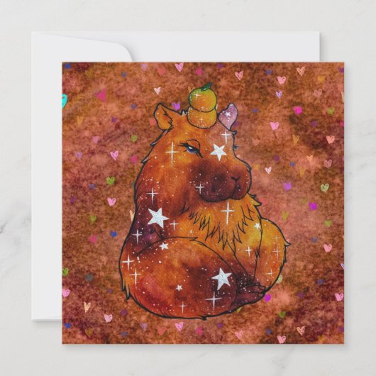 Capybara namens Dream Einladung (Vorderseite)