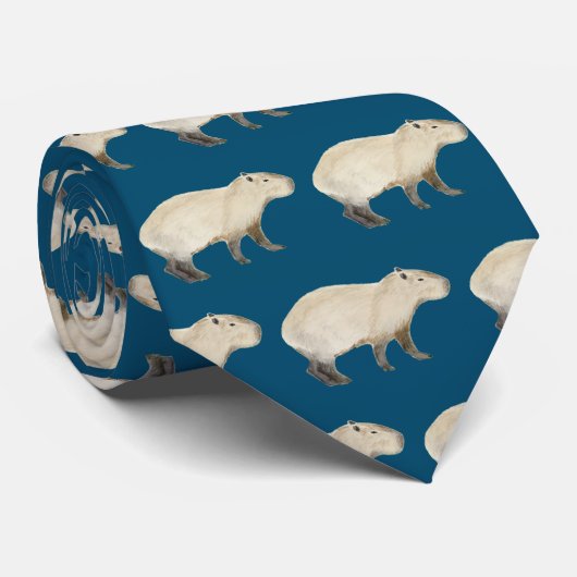 Capybara Neck Tie Krawatte (Gerollt)