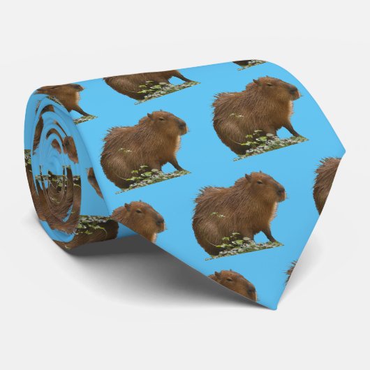 Capybara Neck Tie Krawatte (Gerollt)