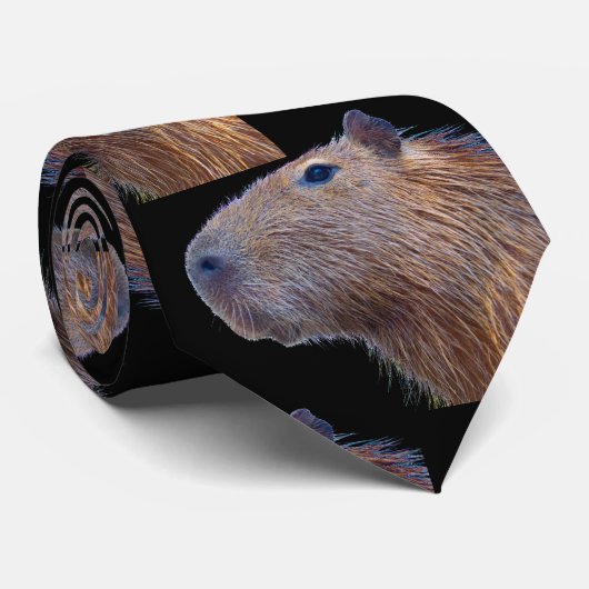 Capybara Neck Tie Krawatte (Gerollt)