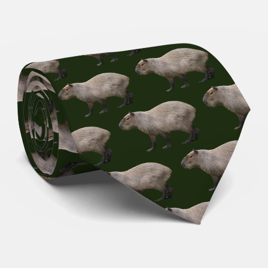 Capybara Neck Tie Krawatte (Gerollt)
