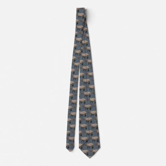 Capybara Neck Tie Krawatte (Rückseite)