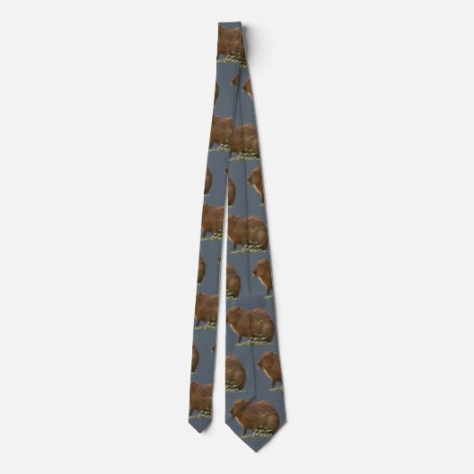 Capybara Neck Tie Krawatte (Rückseite)