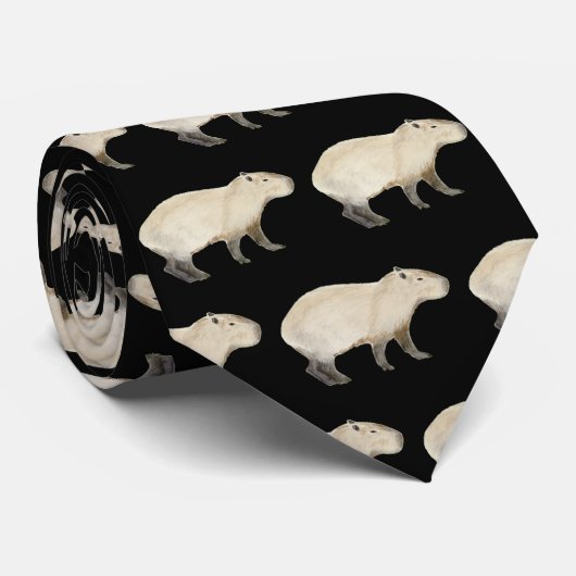 Capybara Neck Tie Krawatte (Gerollt)