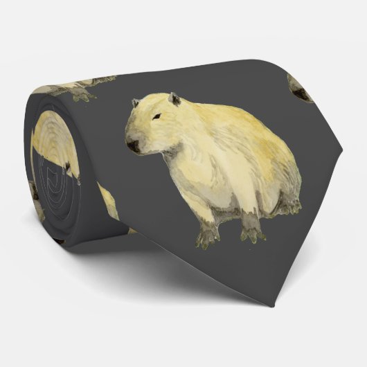 Capybara Neck Tie Krawatte (Gerollt)
