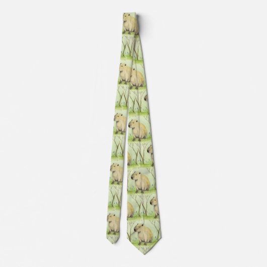 Capybara Neck Tie Krawatte (Rückseite)