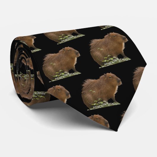 Capybara Neck Tie Krawatte (Gerollt)