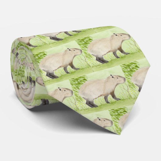 Capybara Neck Tie Krawatte (Gerollt)