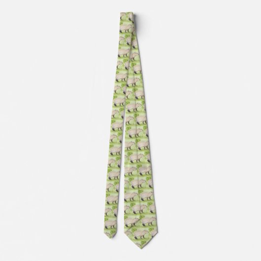 Capybara Neck Tie Krawatte (Rückseite)