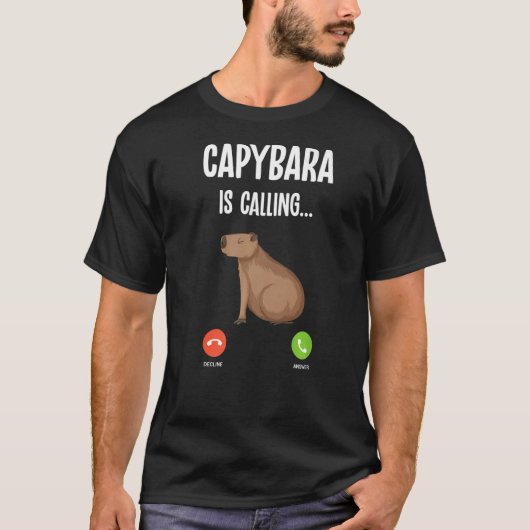 Capybara nennt den Funny Rodent Animal Lover Humo T-Shirt (Vorderseite)