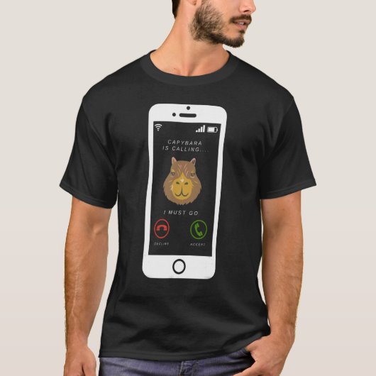 Capybara nennt humorvolle Capibara Rodent Anima T-Shirt (Vorderseite)