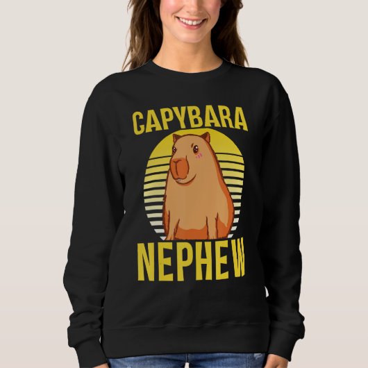 Capybara Nephew Animal  Rodent Capybaras Sweatshirt (Vorderseite)