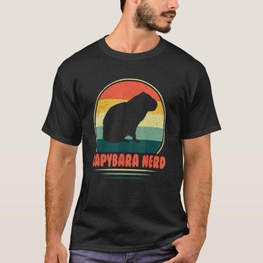 Capybara Nerd Süße Tier Rodent Capybara Haustier O T-Shirt (Vorderseite)