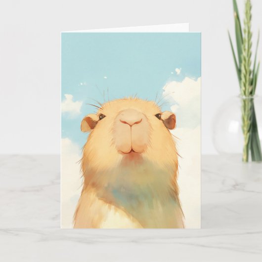 Capybara Niedliche Gesichter Karte (Vorderseite)