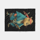 Capybara Ninja Samurai Japan Funny Japanese Graphi Fleecedecke (Vorderseite (Horizontal))
