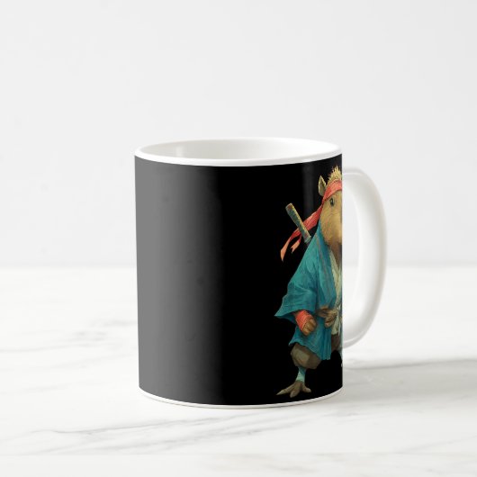 Capybara Ninja Samurai Japan Funny Japanese Graphi Kaffeetasse (VorderseiteRechts)