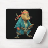 Capybara Ninja Samurai Japan Funny Japanese Graphi Mousepad (Mit Mouse)