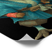 Capybara Ninja Samurai Japan Funny Japanese Graphi Poster (Ecke)