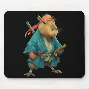 Capybara-Ninja-Samurai-Japan-Lustiges-Japanisches- Mousepad