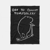 Capybara Off To Commit Tomfoolery Fleecedecke (Vorderseite)