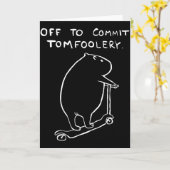 Capybara Off To Commit Tomfoolery Karte (Gelbe Blume)