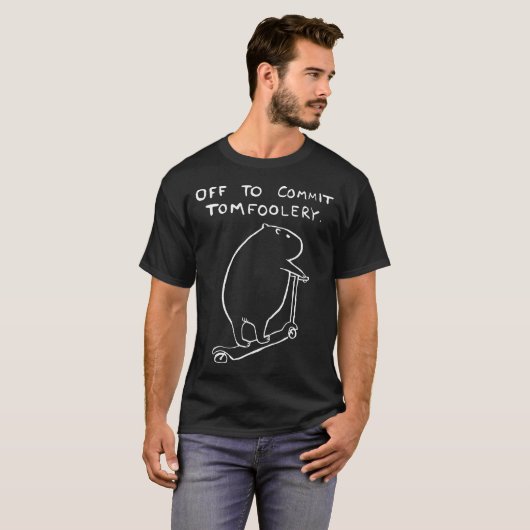 Capybara Off To Commit Tomfoolery T-Shirt (Vorne ganz)