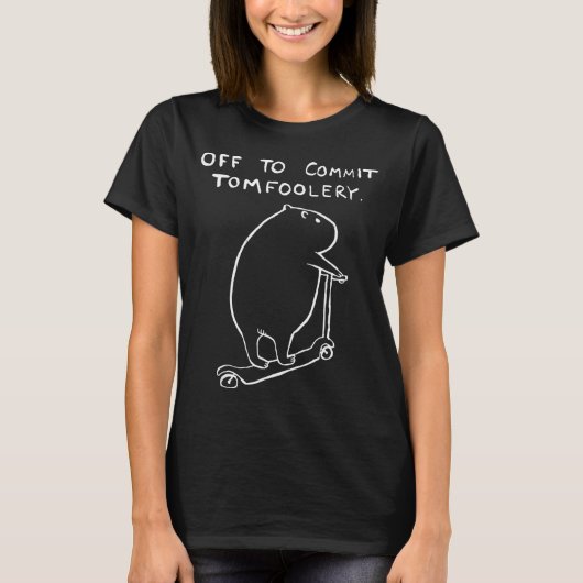 Capybara Off To Commit Tomfoolery  T-Shirt (Vorderseite)