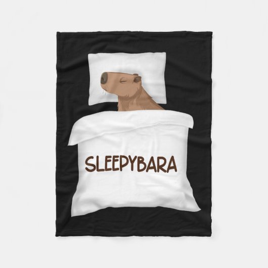 Capybara Offiziell Sleep Pajamas Nachtgown Sleepyb Fleecedecke (Vorderseite)