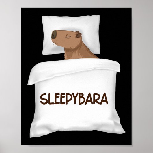 Capybara Offiziell Sleep Pajamas Nachtgown Sleepyb Poster (Vorne)