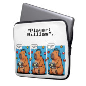 Capybara Old School Gamer Laptop Sleeve (Vorderseite Links)
