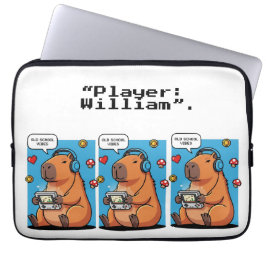 Capybara Old School Gamer Laptop Sleeve