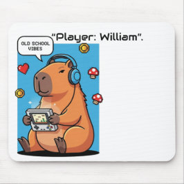 Capybara Old School Gamer Mousepad