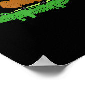 Capybara On Crocodile Capy Alligator Rodent Men Wo Poster (Ecke)