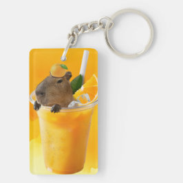 Capybara, Orangensaft Schlüsselanhänger
