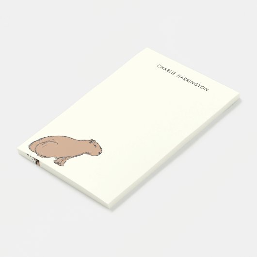 Capybara Original Kunst Niedlich HandGezeichnet Ti Post-it Klebezettel (angewinkelt)
