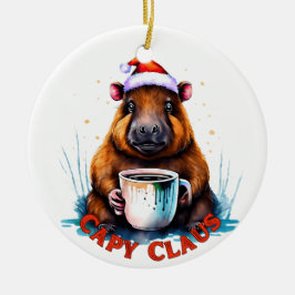 Capybara Ornament, Capybara Weihnachten, Geschenk  Keramik Ornament