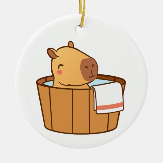 Capybara Ornament | Süße Tier Weihnachtsbaum (Vorne)