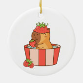 Capybara Ornament | Süße Tier Weihnachtsbaum (Hinten)