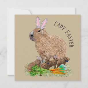 Capybara Ostern Niedlich Bunny Funny Einladung