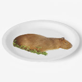 capybara paper plate pappteller (Schrägansicht)