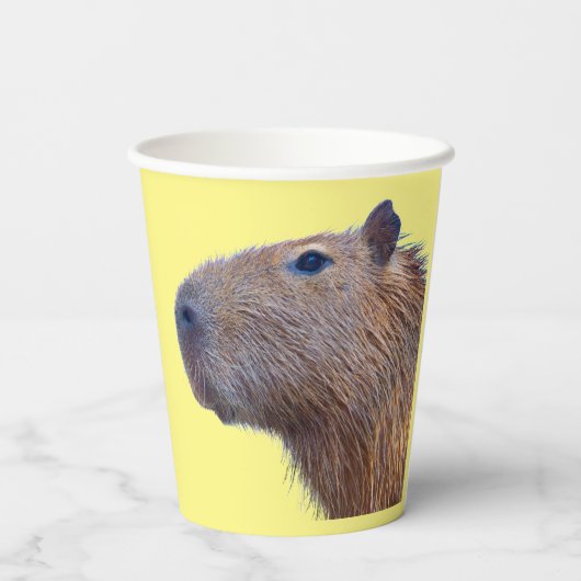 Capybara Paper-Teller Pappbecher (Rückseite)