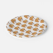 Capybara Paper-Teller | Süße Tier Party Pappteller (Schrägansicht)