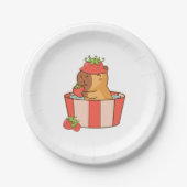 Capybara Paper-Teller | Süße Tier Party Pappteller (Vorderseite)