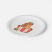 Capybara Paper-Teller | Süße Tier Party Pappteller (Schrägansicht)