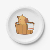 Capybara-Papierteller | Süße Tierparty Pappteller (Vorderseite)