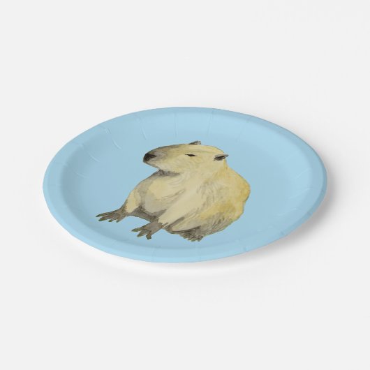 Capybara Pappteller (Schrägansicht)
