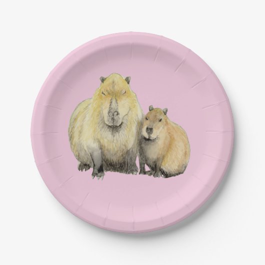 Capybara Pappteller (Vorderseite)