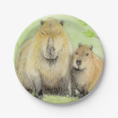Capybara Pappteller (Vorderseite)